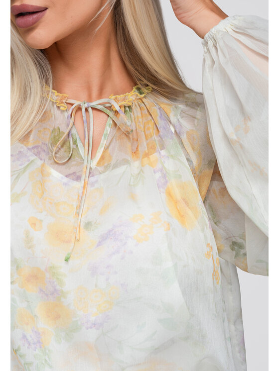 Ombre Ombre Koszula OW-SH-E0063 Żółty Loose Fit