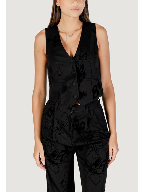 Desigual Desigual Gilet da completo CHAQ_FLOCK Nero Casual Fit