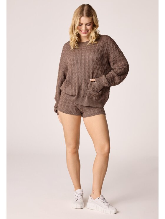 LAURELLA LAURELLA Sveter 6TU035 Hnedá Regular Fit