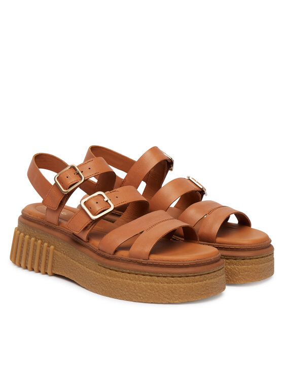 Clarks Clarks Sandály Evamar Strap 26185889 Hnědá