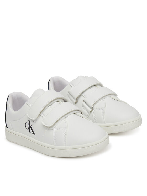 Calvin Klein Jeans Calvin Klein Jeans Sneakersy Low Cut Lace Velcro Sneaker V1X9-82080-1355 S Bílá