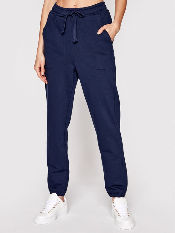 Ermanno Firenze Pantaloni trening PL07FEL Bleumarin Regular Fit Bleumarin imagine noua