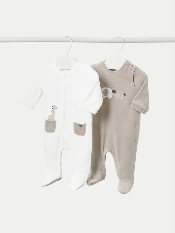 Mayoral Mayoral 2er-Set Strampelanzüge 2794 Beige