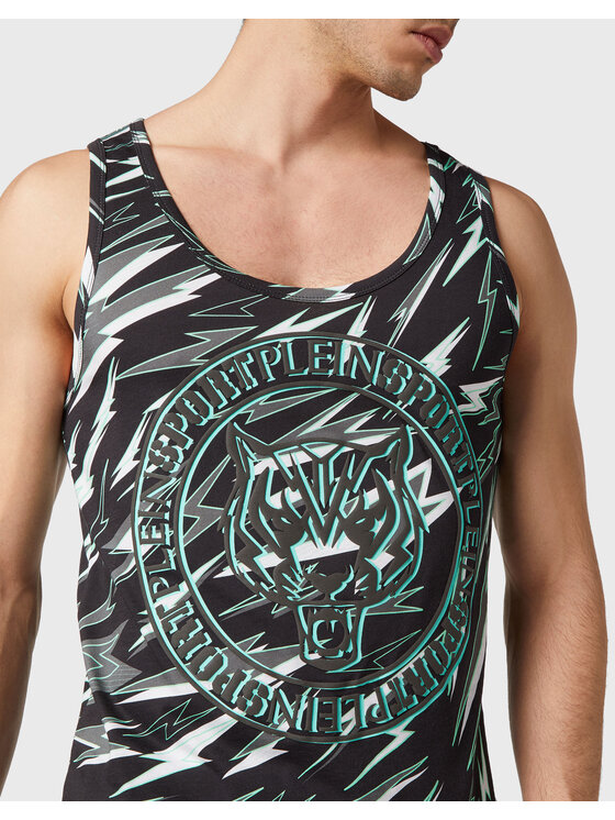Plein Sport Plein Sport Tank top 2653 Czarny Regular Fit