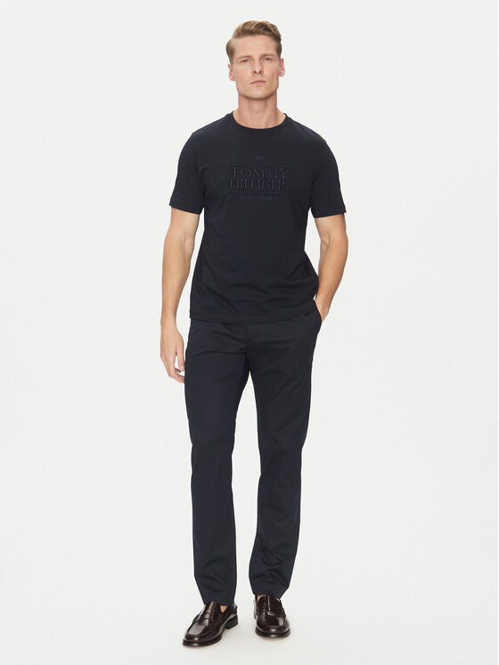 Tommy Hilfiger Tommy Hilfiger Футболка Embroidery Logo MW0MW38620 Cиній Regular Fit