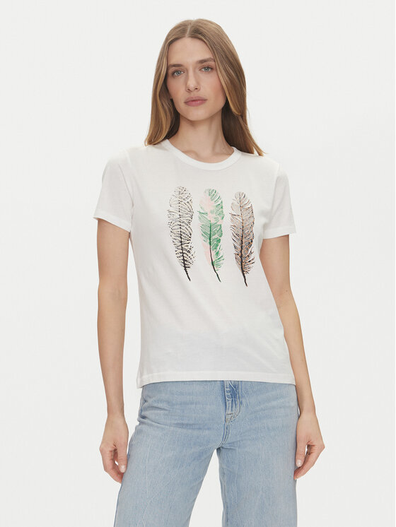 JDY JDY T-krekls Michigan 15311702 Balts Regular Fit