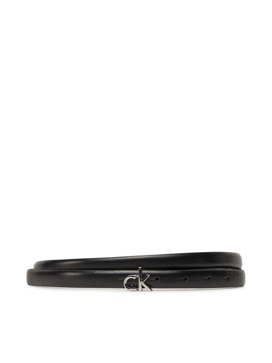 Calvin Klein Dámsky opasok Ck Buckle Skinny Belt 1.5 K60K612932 Čierna