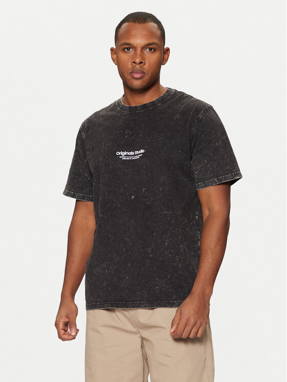 Jack&Jones Tričko Vesterbro 12256715 Čierna Relaxed Fit