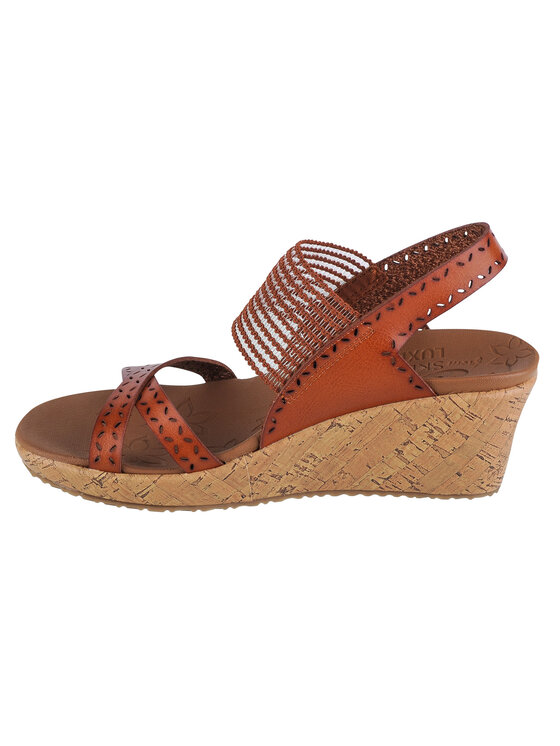 Skechers Skechers Sandały Skechers Beverlee - Boho Glow Brązowy