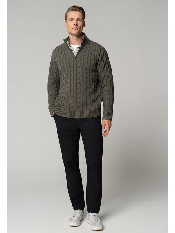 Volcano Volcano Sweter S-ZOOM Zielony Regular Fit