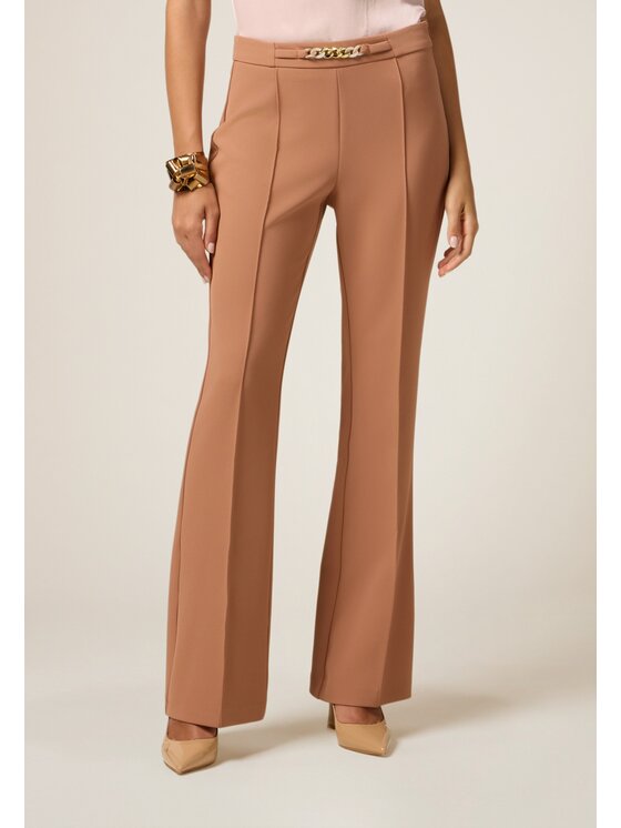 Oltre Oltre Pantaloni di tessuto P031R008786N027 Marrone Regular Fit