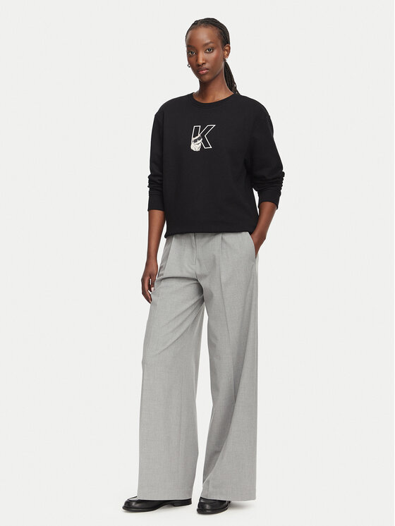 KARL LAGERFELD KARL LAGERFELD Μπλούζα B3W20047 Μαύρο Regular Fit