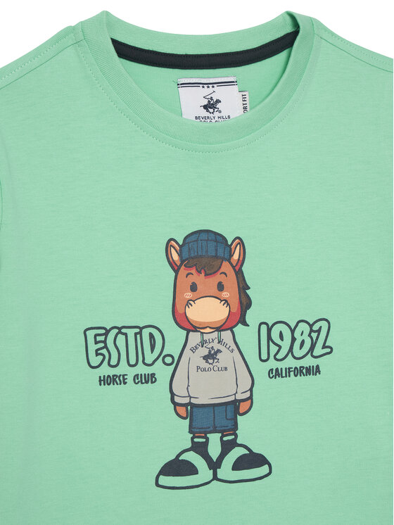 Beverly Hills Polo Club Beverly Hills Polo Club Póló P-SS26B-TS0135 Zöld Regular Fit
