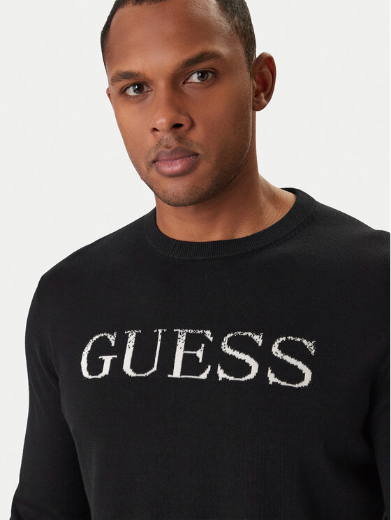 Guess Guess Megztinis M6RR19 Z4451 Juoda Regular Fit