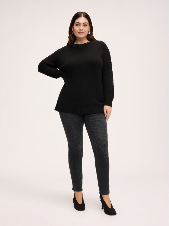 Fiorella Rubino Fiorella Rubino Sweter M485L008761N033 Czarny Regular Fit