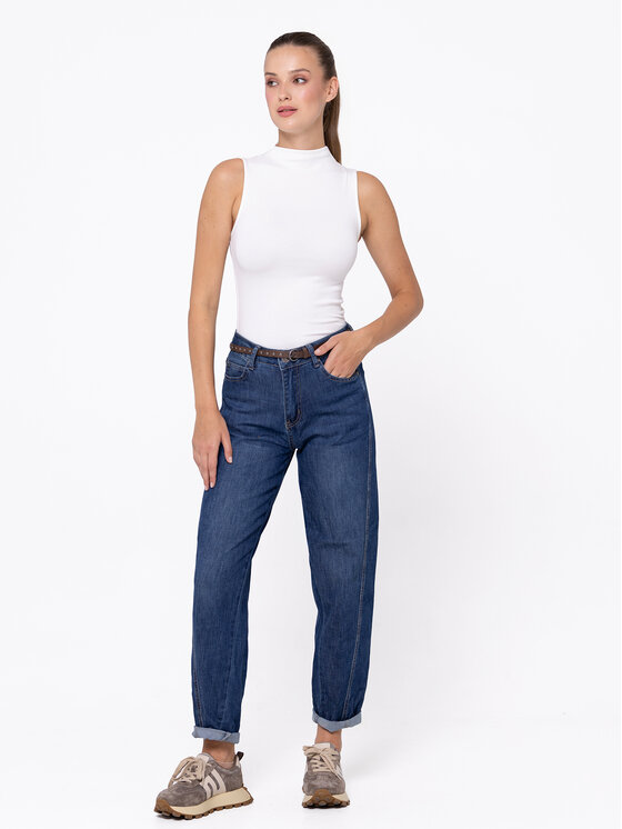 Miss LK Miss LK Jeansy MISSLKSJ Niebieski Relaxed Fit