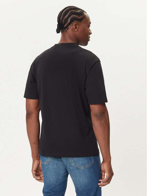 HUGO HUGO T-särk Nalax 50543493 Must Regular Fit
