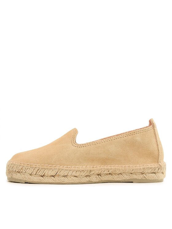 Manebi Manebi Espadrilky Suede Flat Espadrilles Béžová