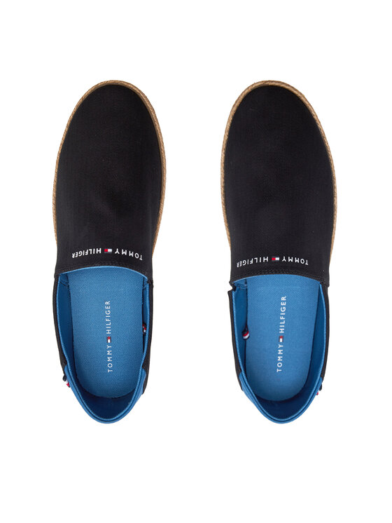 Tommy Hilfiger Tommy Hilfiger Espadrilky Hilfiger Espadrille Core Textile FM0FM04981 Čierna