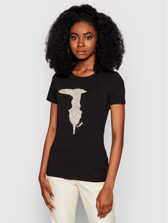 Trussardi Trussardi T-Shirt 56T00363 Schwarz Slim Fit