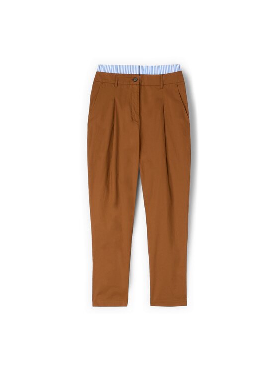 Motivi Motivi Pantaloni di tessuto P00SQ004577N0V2 Marrone Boy Fit