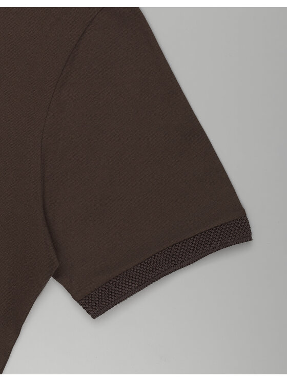Borgio Borgio Polo matteo 01 Brązowy Classic Fit