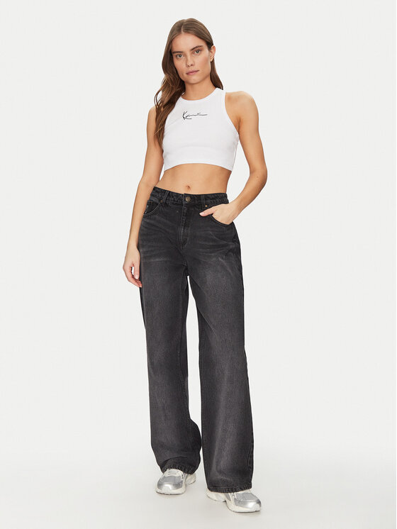 Karl Kani Karl Kani Top 6131302 Valge Cropped Fit