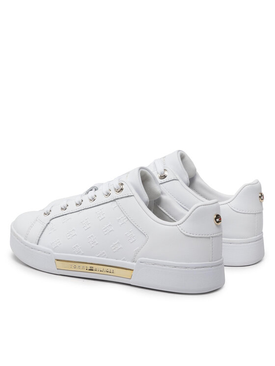 Tommy Hilfiger Tommy Hilfiger Sneakers Embossed Monogram Sneaker FW0FW06735 Weiß