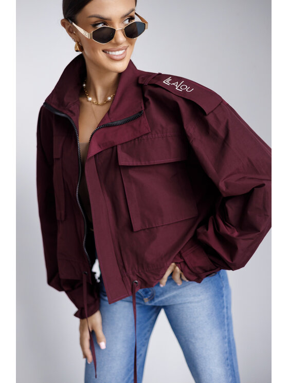 LilaLou LilaLou Bundy bomber Lilka Bordová Regular Fit