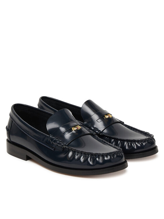 Tommy Hilfiger Tommy Hilfiger Mocasini Hilfiger Penny Abrasivato FW0FW09323 Bleumarin