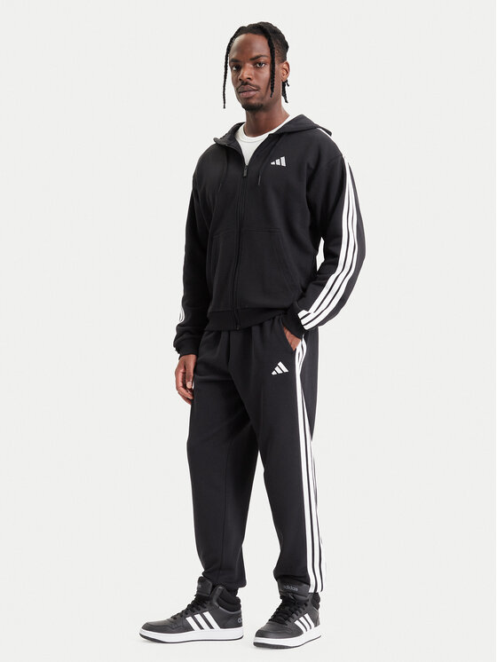 adidas adidas Spodnie dresowe Essentials 3-Stripes French Terry KY6533 Czarny Regular Fit