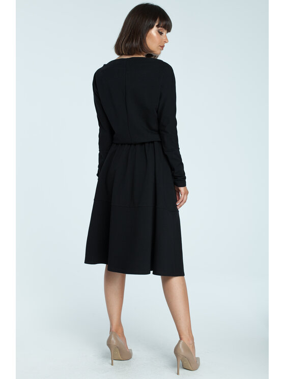 BeWear BeWear Každodenné šaty B087 Čierna Regular Fit