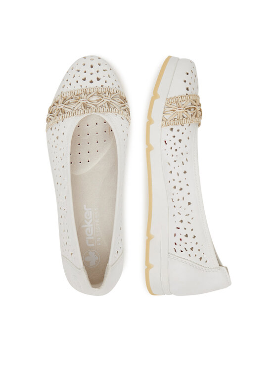 Rieker Rieker Ballerinas L3062-80 Weiß