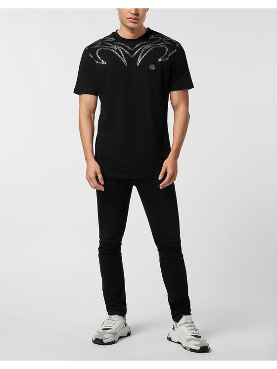 PHILIPP PLEIN PHILIPP PLEIN T-Shirt 26245 Czarny Regular Fit