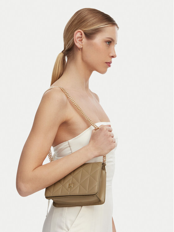 Calvin Klein Geantă Quilted Mini Chain Bag LV04F3321G Bej
