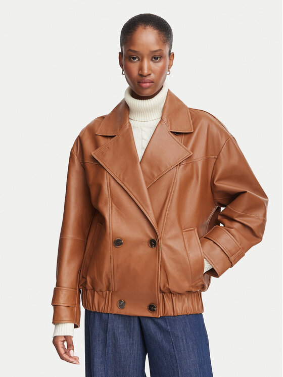 Marella Marella Odinė striukė Pallore 2623446074 Ruda Regular Fit