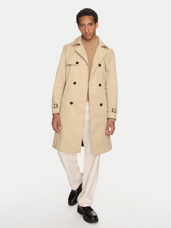 Hugo Trench Maluks2341 50507736 Bež Regular Fit