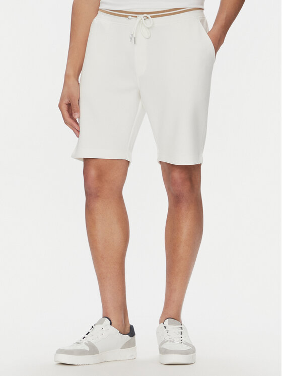 Bugatti Bugatti Pantaloncini di tessuto 8255 75080C Bianco Regular Fit