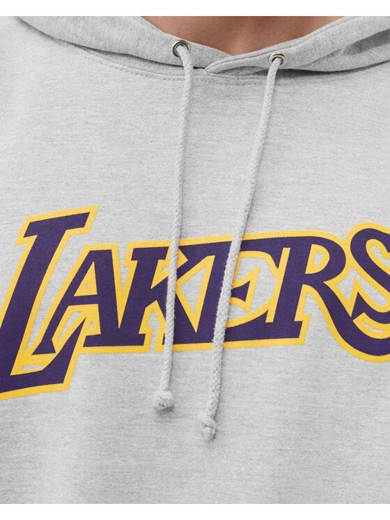 Mitchell & Ness Mitchell & Ness Felpa TEAM LOGO HOODY LOS ANGELES LAKERS Grigio Regular Fit