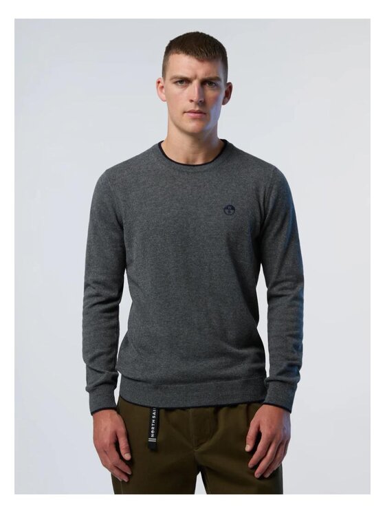 North Sails North Sails Maglione Maglione girocollo in cashmere Grigio Regular Fit