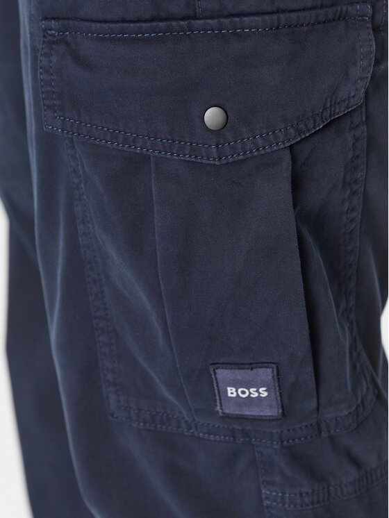 BOSS Boss Hlače iz tkanine Sisla-5-Cargo 50501614 Mornarsko modra Regular Fit