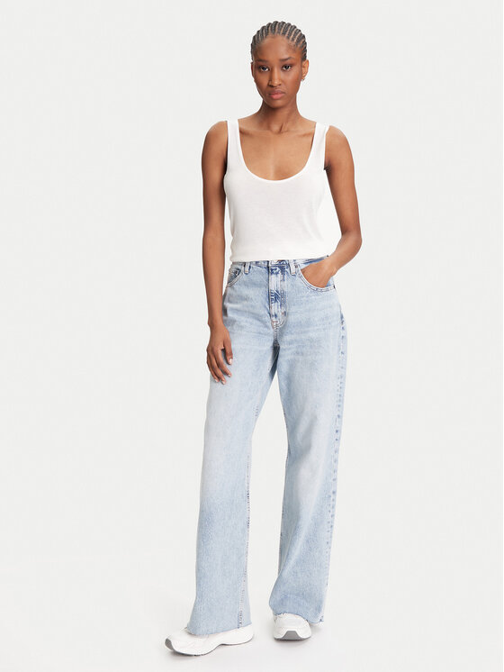 Calvin Klein Calvin Klein топ LV044C345G Екрю Regular Fit