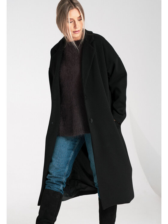 FIGL FIGL Παλτό M1292 Μαύρο Regular Fit