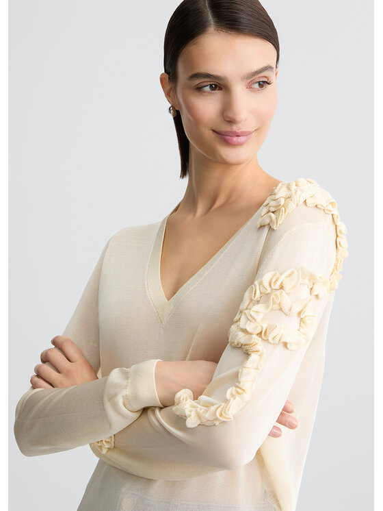 Liu Jo Liu Jo Maglione CA5165MS028X0657 Bianco Regular Fit