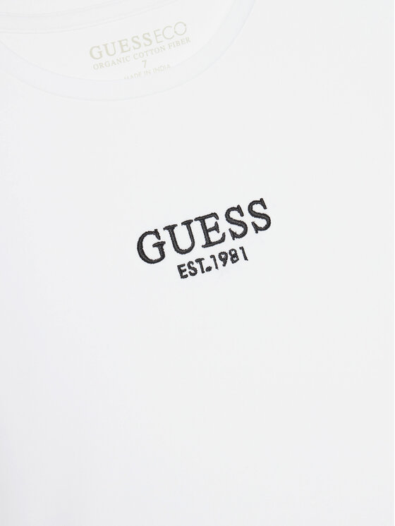 Guess Guess T-Shirt J4BI34 J1314 Biały Boxy Fit