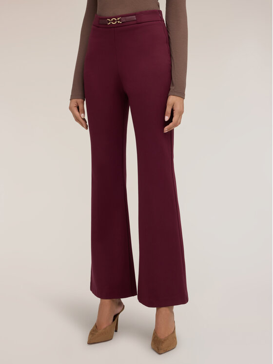 Motivi Motivi Spodnie materiałowe P05IQ004850N036 Bordowy Flare Fit