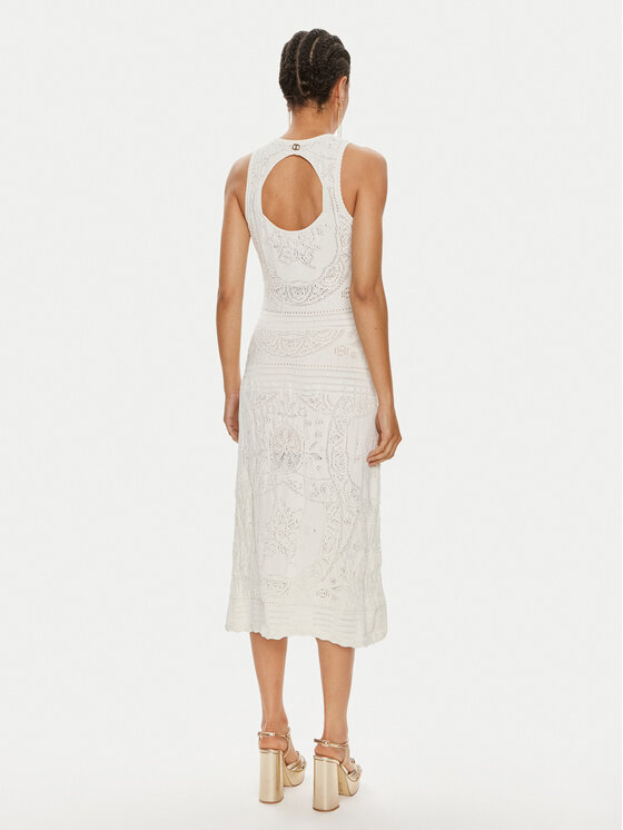 TWINSET TWINSET Sommerkleid 241TT3160 Weiß Slim Fit