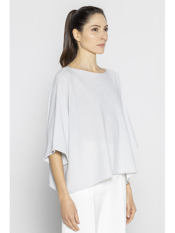 Deni Cler Milano Deni Cler Milano Bluzka T-DC-1340-E2-20-18-1 Biały Loose Fit