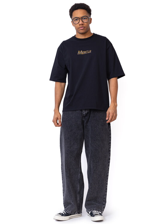 Mercur Mercur T-Shirt Crystal Czarny Comfortable Fit