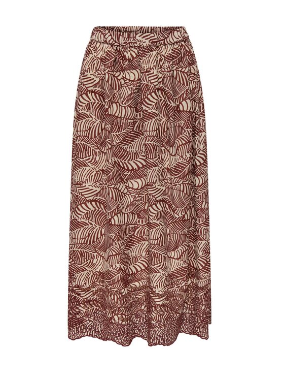 ONLY ONLY Φούστα midi Gonna onllou life emb long skirt Καφέ Regular Fit